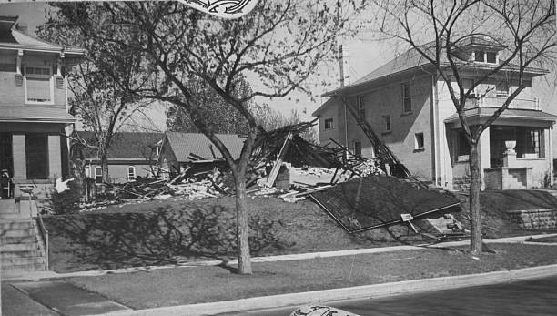 Pete Carlino's Home After It Exploded in 1931