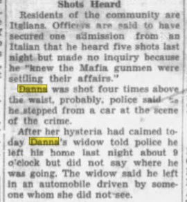 Newspaper Clippings from the Carlino-Danna War of the 1920's