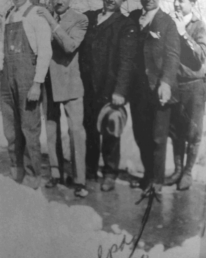 Sam Carlino (second from left) stands next to a man believed to be Ralph Smaldone around 1931. Photo Credit: Sam Carlino