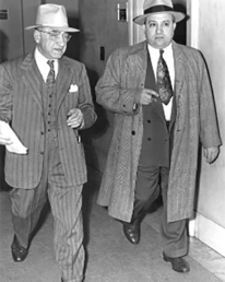Clyde Smaldone walks through Denver courthouse in 1953.